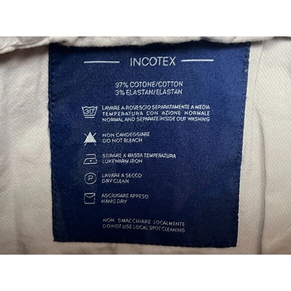 INCOTEX 1951 White Ray Regular Cotton Pants Trousers   Mens Size EU 46  US 30 - Picture 6 of 11